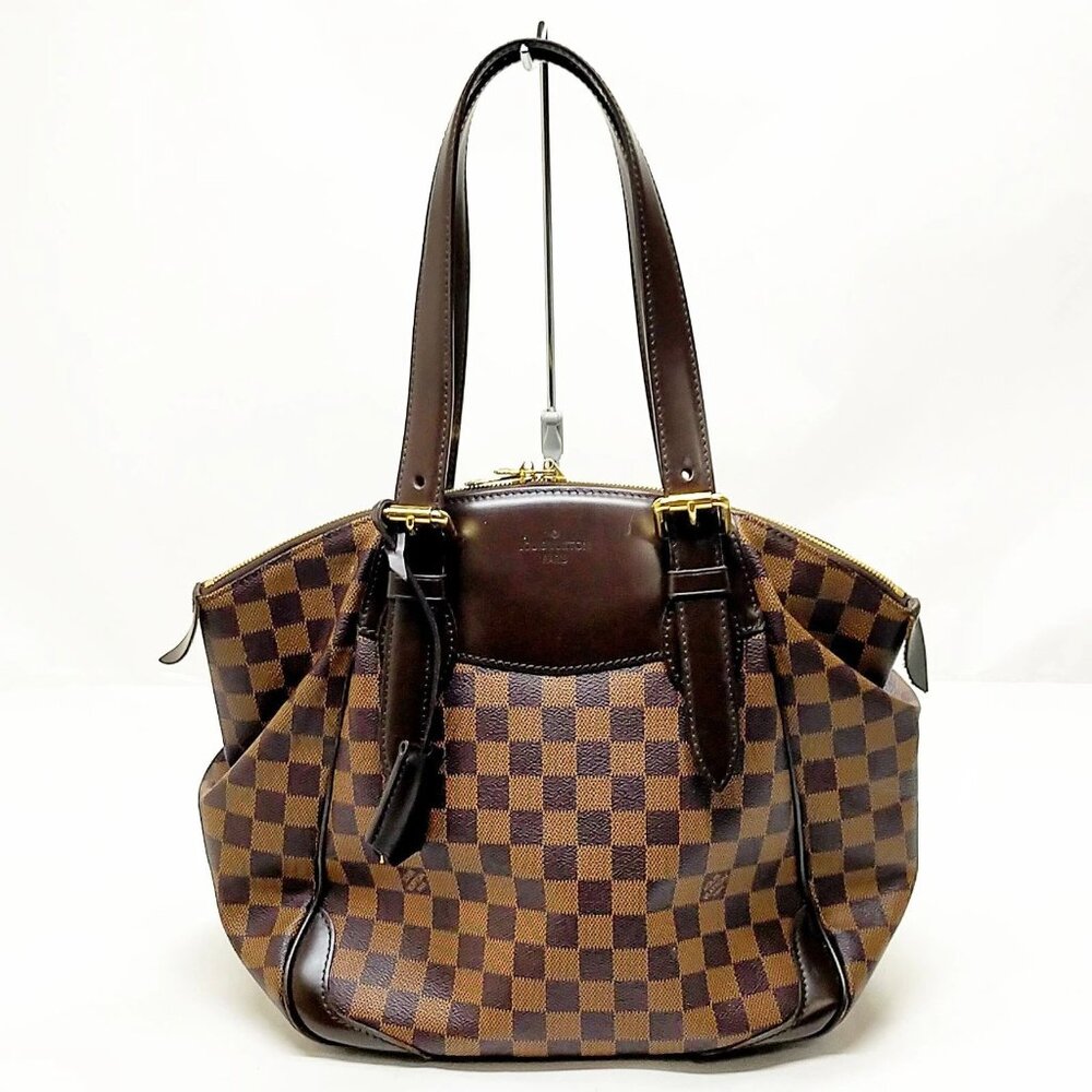 Authentic Louis Vuitton Verona MM Brown Damier Hand Bag mn846-022628